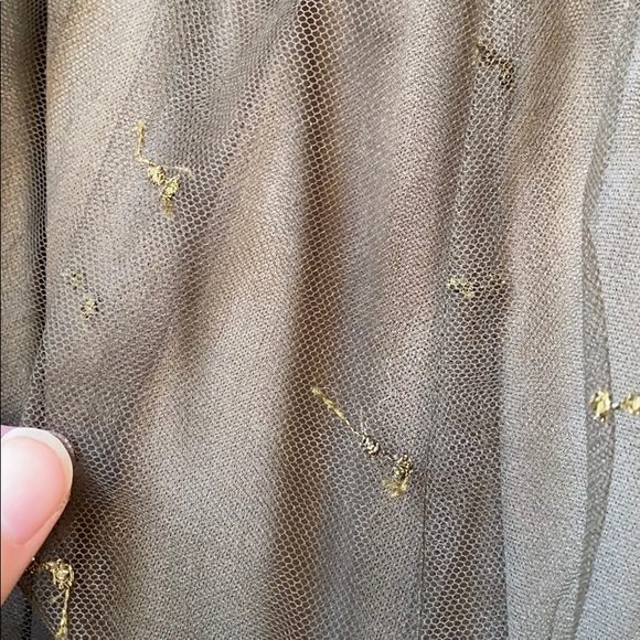 Olive green Zara tulle midi skirt - Picture 6 of 6